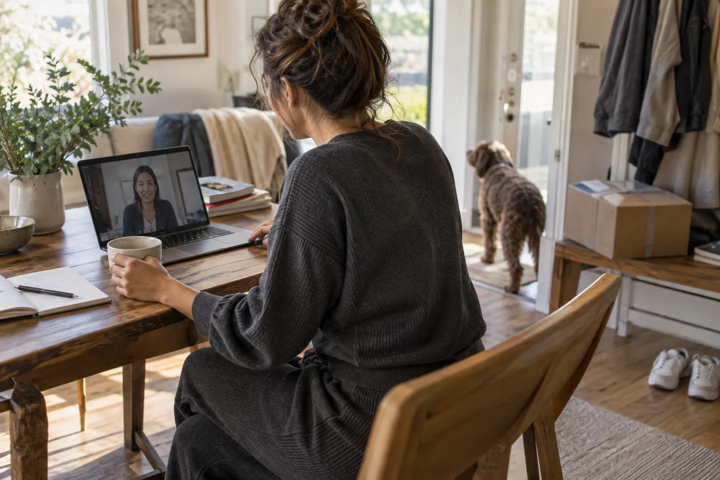 Lifestyle scene for Comfortable Loungewear That Still Looks Put Together