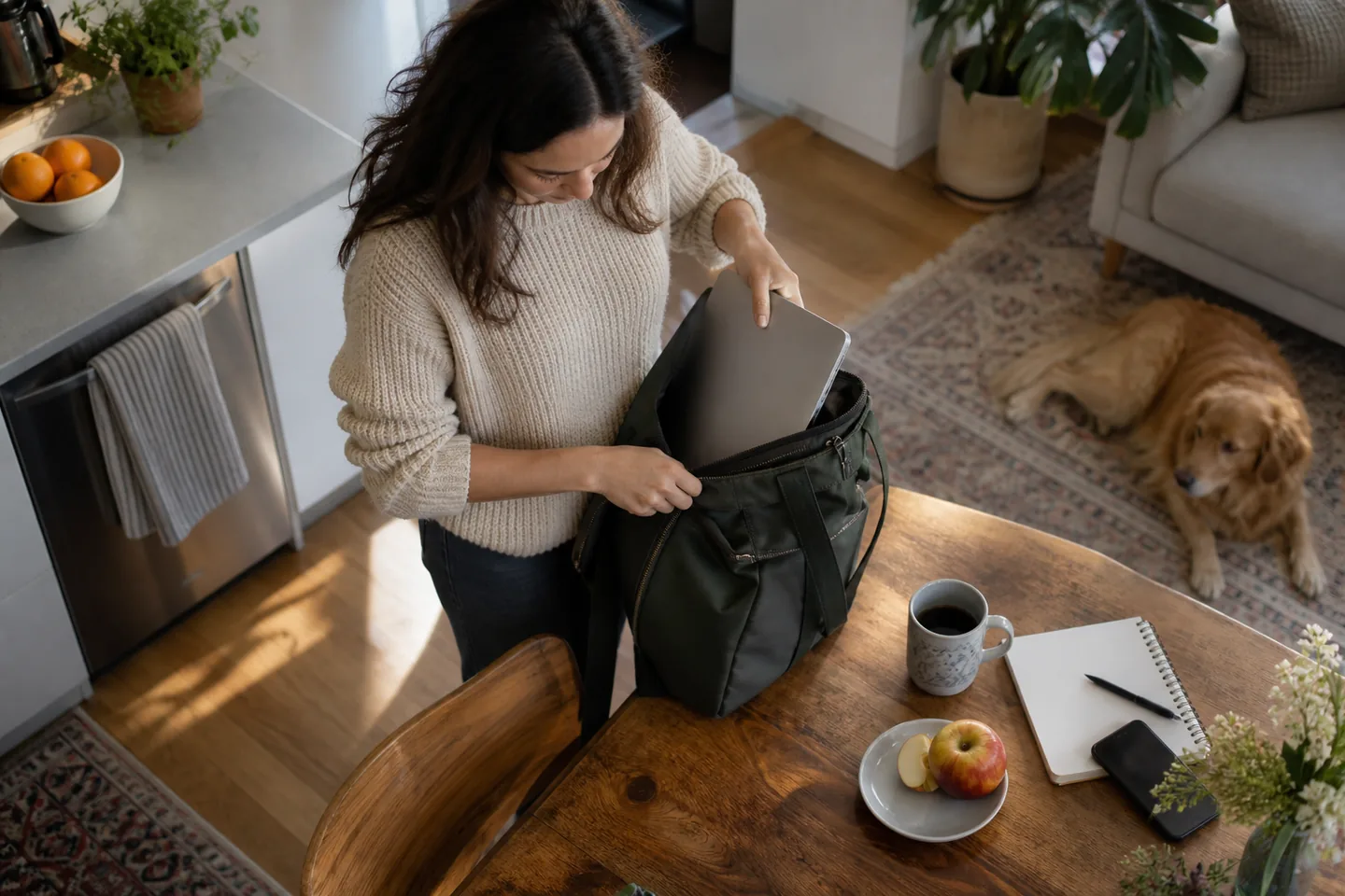Lifestyle scene for Choosing a Laptop for a Hybrid Workweek
