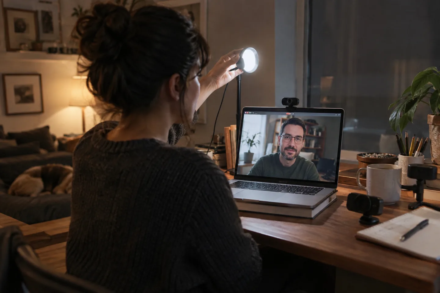 Lifestyle scene for Webcams for Clearer, Less Awkward Video Calls