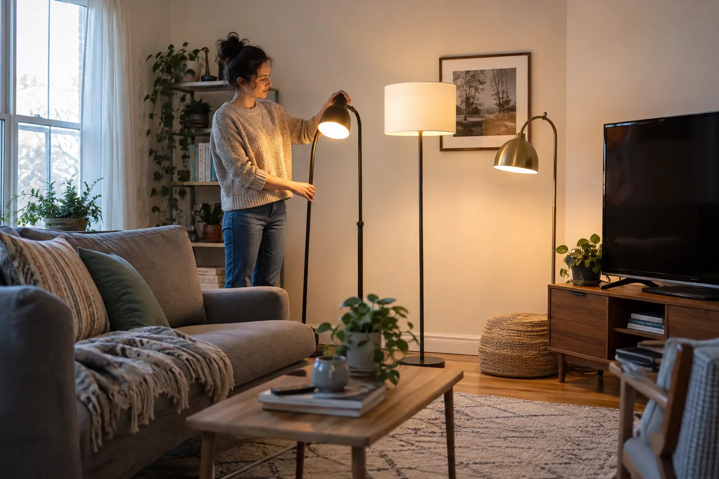 Lifestyle scene for Floor Lamps for Small Living Rooms