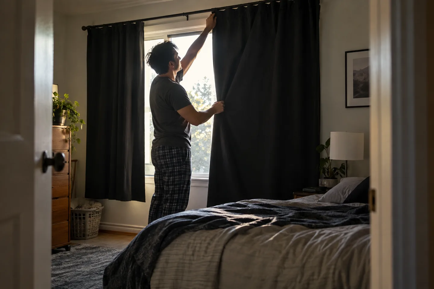 Lifestyle scene for Blackout Curtains for Shift Workers and Light Sleepers