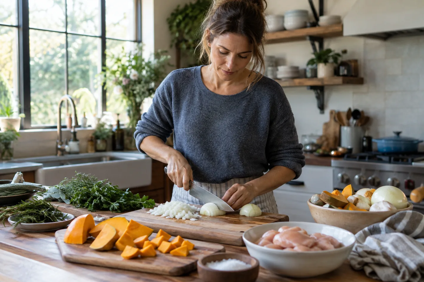 Lifestyle scene for Choosing a Chef’s Knife for Everyday Cooking