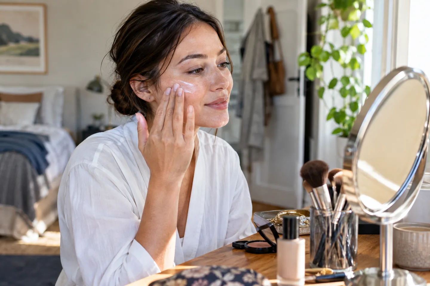 Lifestyle scene for Facial Sunscreen That Sits Well Under Makeup
