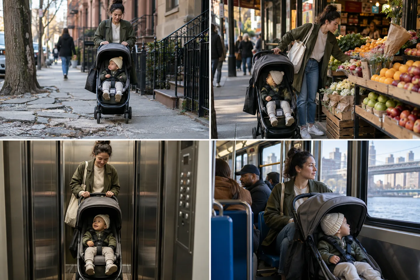 Lifestyle scene for Strollers for City Sidewalks and Small Elevators