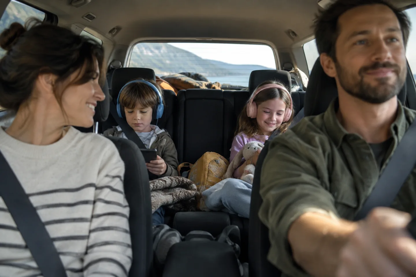 Lifestyle scene for Kids’ Headphones for Road Trips and Shared Rooms